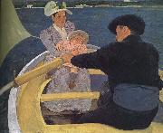 Mary Cassatt Floating boat oil painting artist